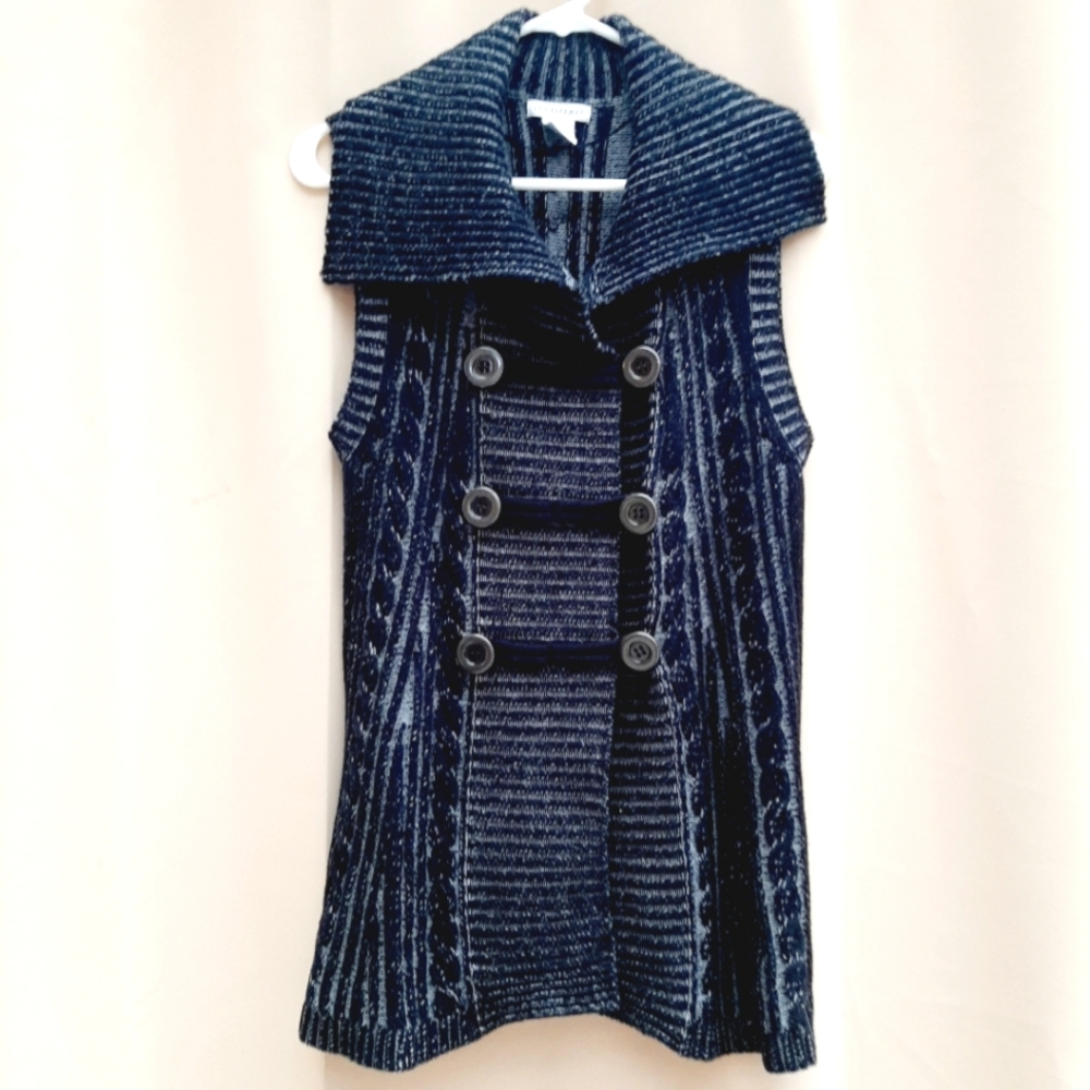 HANNAH 🌺 Double breasted black & gray vest